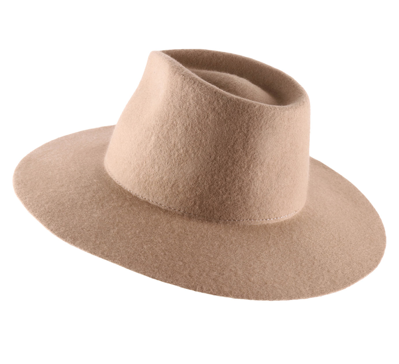 Classic Italy Men/'s Sguarnito Wool Felt Fedora Hat Water Repellent Wide Brim